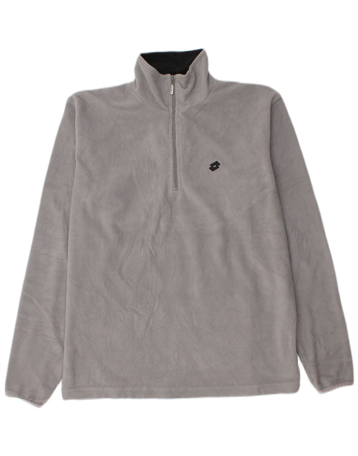 Lotto Ανδρικό φερμουάρ Fleece Jumper Μεγάλο Γκρι Πολυεστέρας