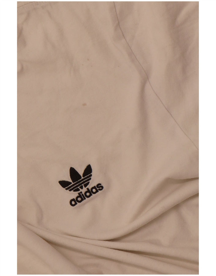 Ανδρικό μπλουζάκι ADIDAS Small off λευκό βαμβακερό