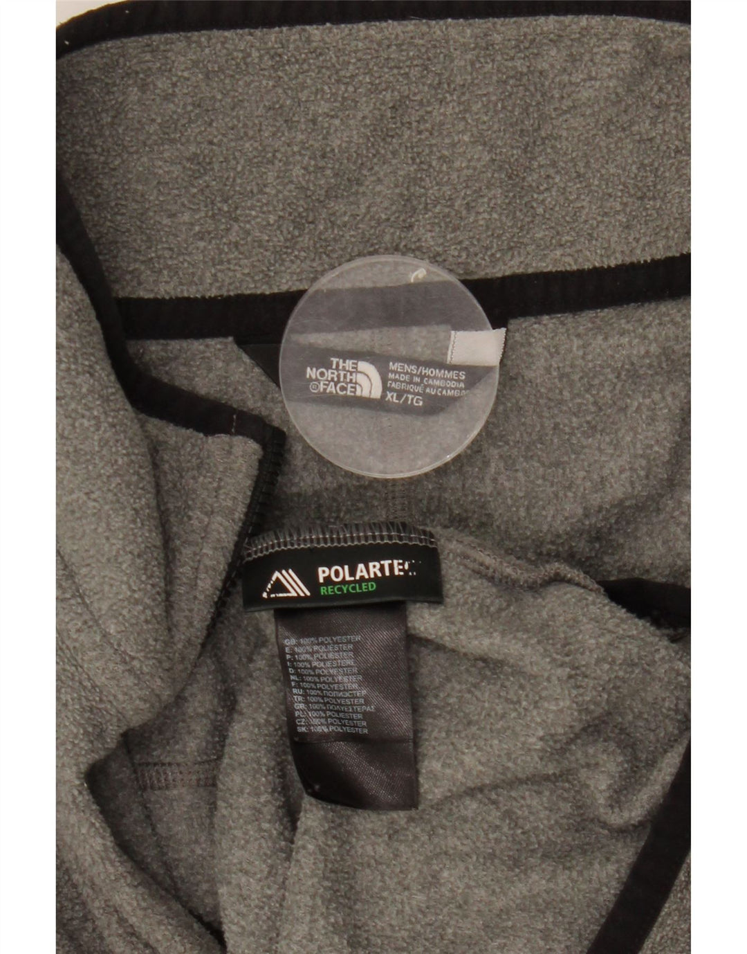 The North Face Ανδρικό φερμουάρ Fleece Jumper XL Grey Polyester