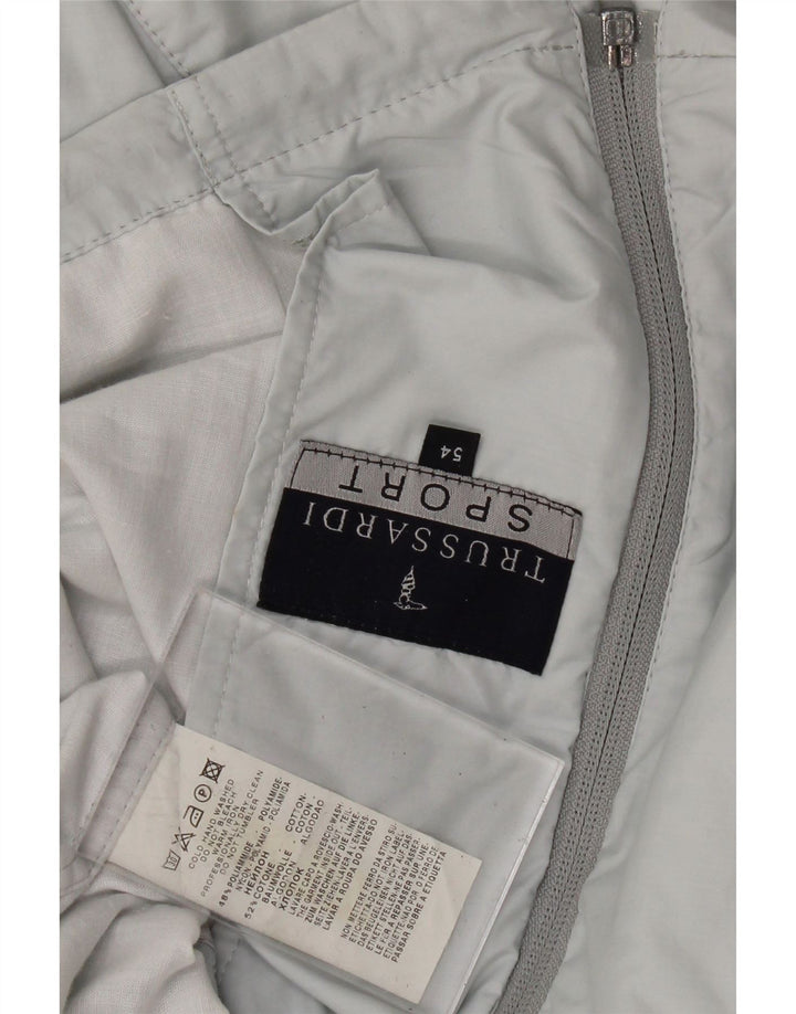 TRUSSARDI Mens Gilet IT 54 2XL Blue Polyamide