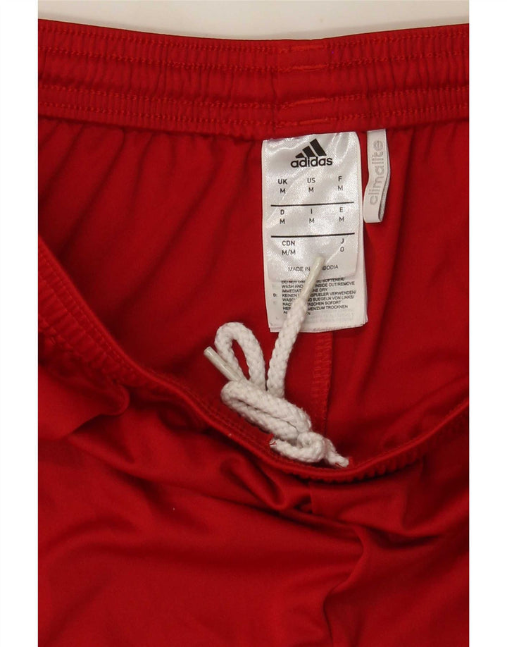 Ανδρικό αθλητικό σορτς Adidas Climalite με μεσαίο κόκκινο χρώμα πολυεστέρα
