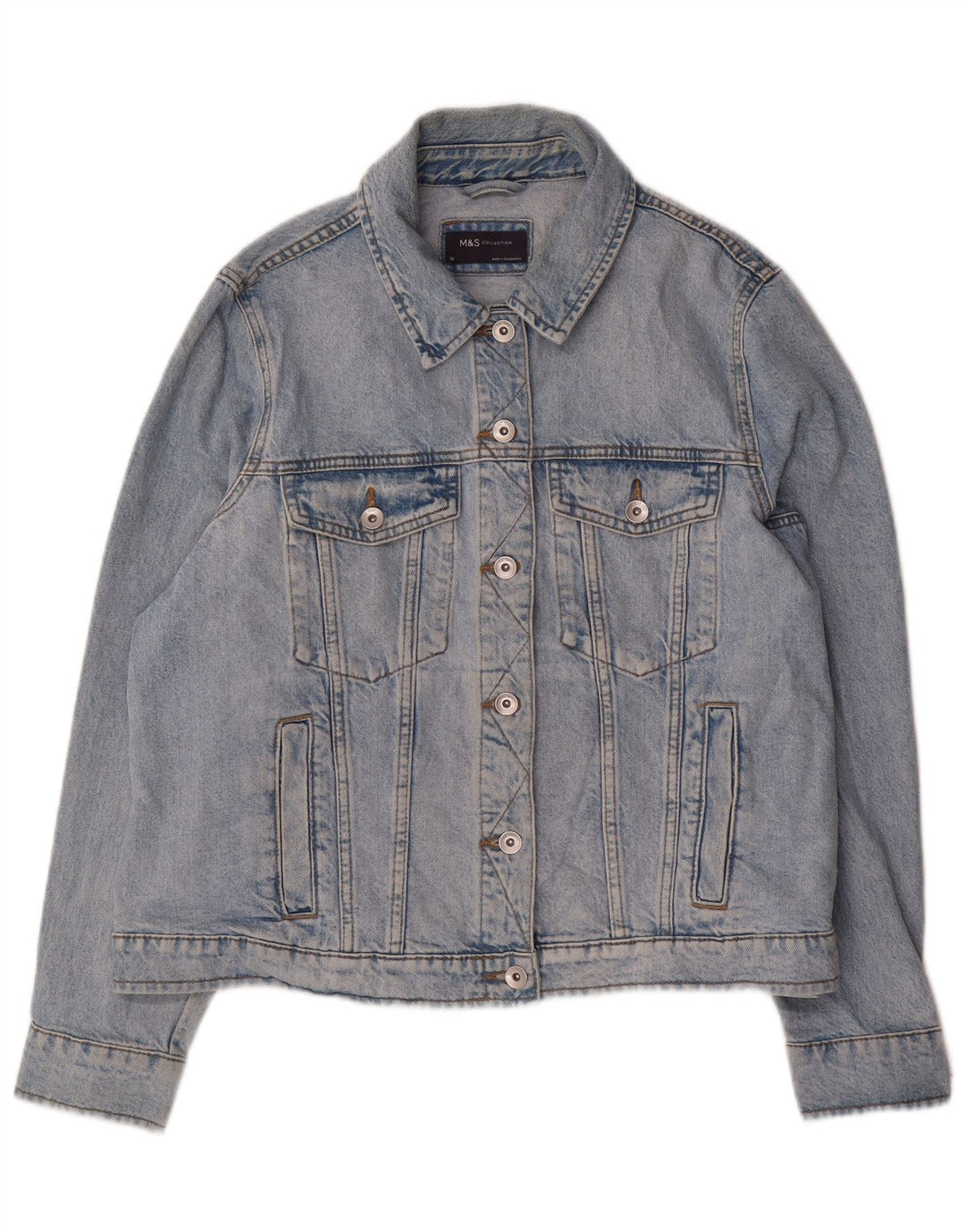 Marks & Spencer Γυναικείο Τζιν Μπουφάν UK 18 XL Μπλε Βαμβακερό