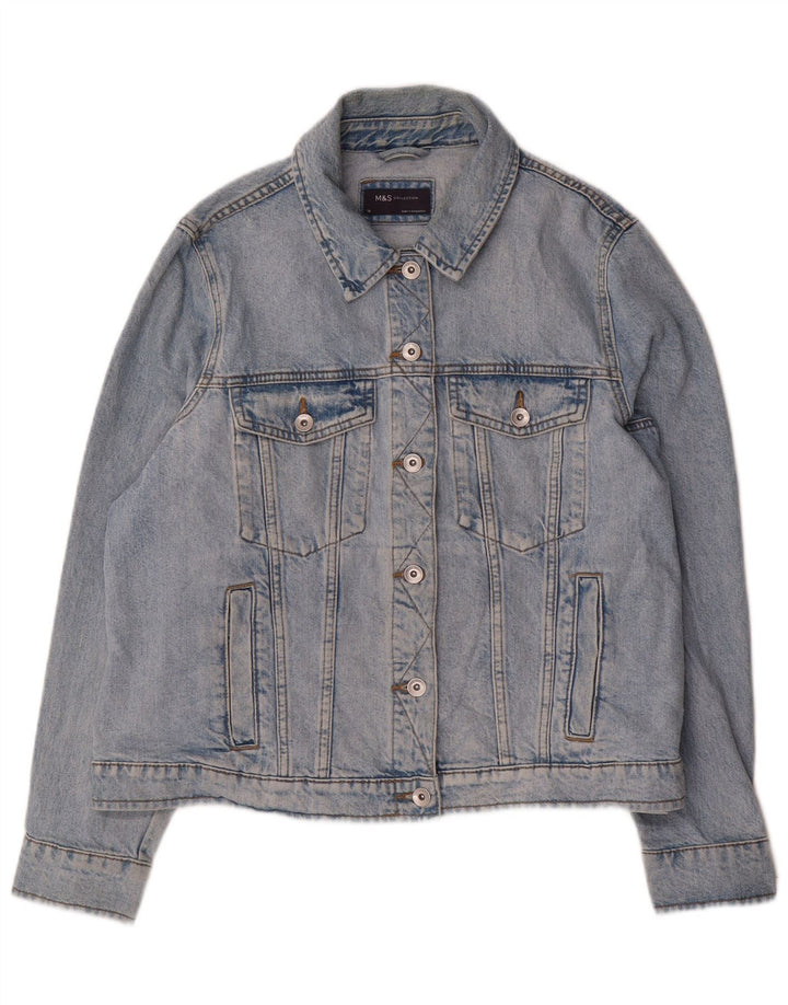 Marks & Spencer Γυναικείο Τζιν Μπουφάν UK 18 XL Μπλε Βαμβακερό