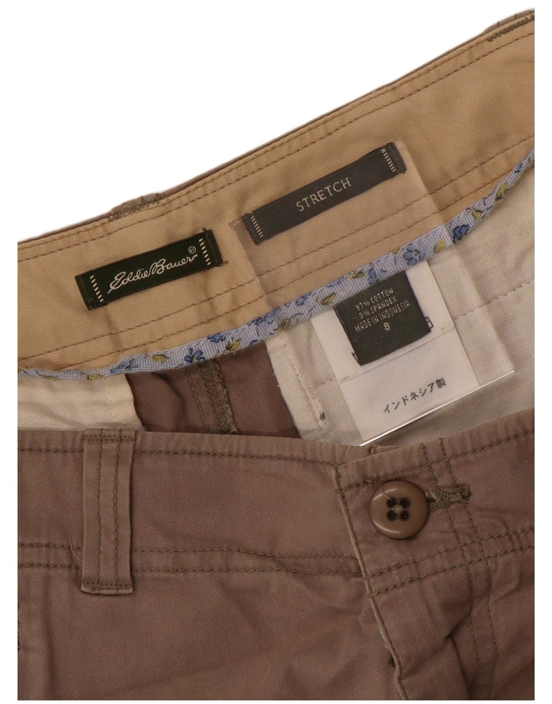 EDDIE BAUER Γυναικεία ίσια φούστα US 8 Medium W30 Γκρι Βαμβακερή