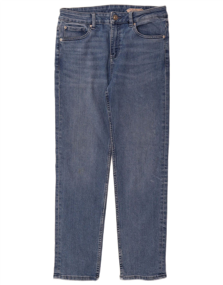 Marks & Spencer Γυναικεία Straight Jeans UK 12 Medium W30 L29 Blue Cotton