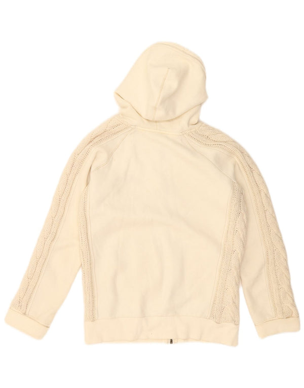 Γυναικείο πουλόβερ Lee Zip Hoodie UK 14 Βαμβακερό σε μεσαίο υπόλευκο