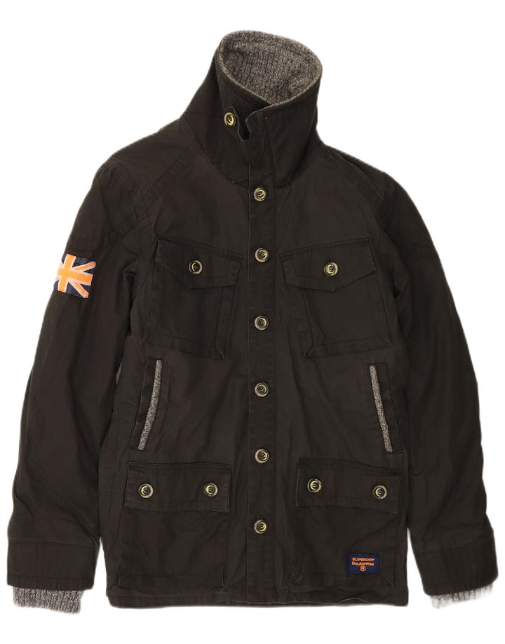 Ανδρικό Βοηθητικό Μπουφάν Superdry UK 38 Μεσαίο Μαύρο Βαμβακερό