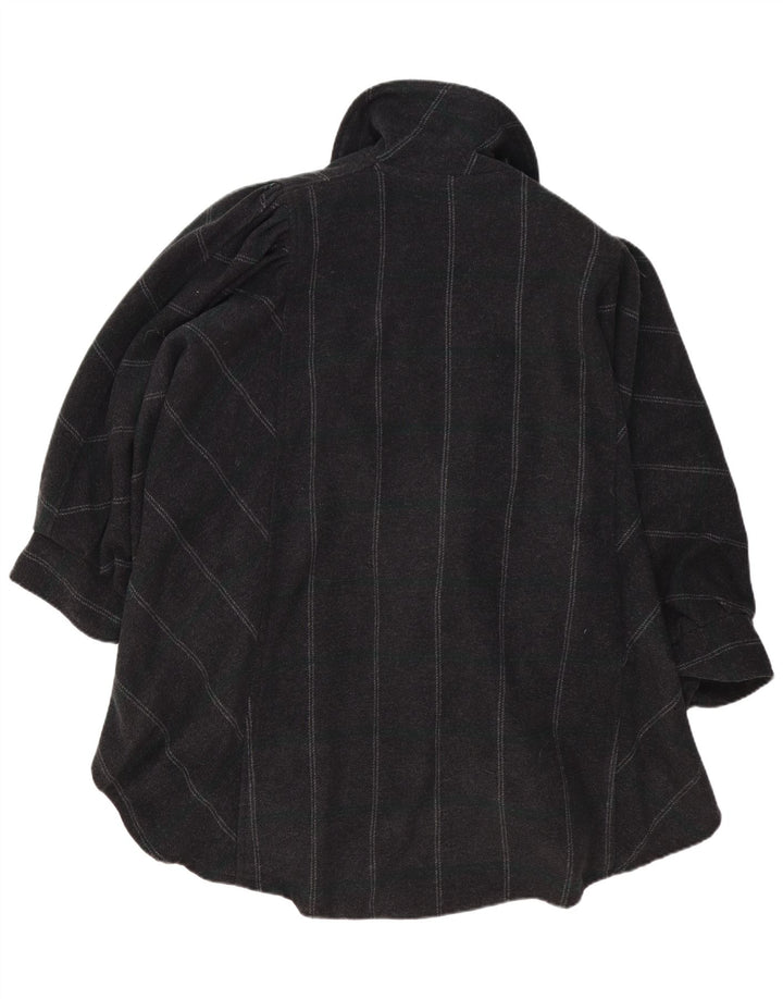 Vintage Γυναικείο Παλτό Poncho One Size Γκρι Ριγέ Ακρυλικό