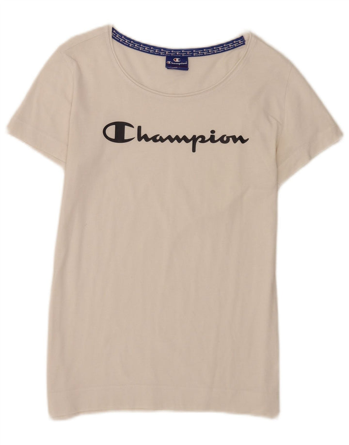Μπλουζάκι Champion Boys κανονικό γραφικό Top 9-10 ετών Μεσαίο λευκό