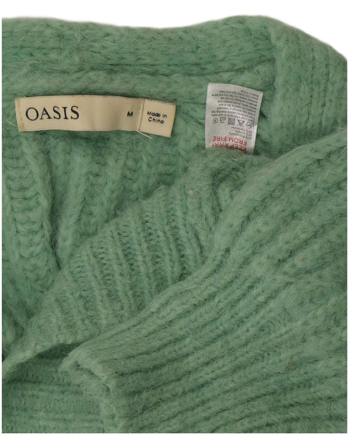 Γυναικείο πουλόβερ Oasis Loose Fit Cardigan UK 14 Μεσαίο πράσινο πολυεστέρα