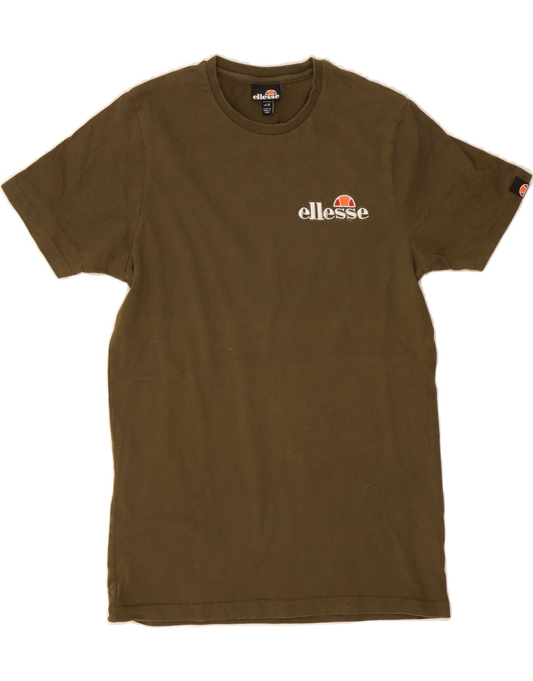 ELLESSE Mens T-Shirt Top Medium Khaki Cotton Vintage Ellesse and Second-Hand Ellesse from Messina Hembry 