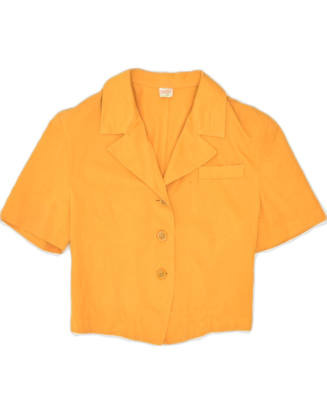 BENETTON Womens Short Sleeve 3 Button Blazer Jacket IT 42 Medium Yellow | Vintage | Thrift | Second-Hand | Used Clothing | Messina Hembry 