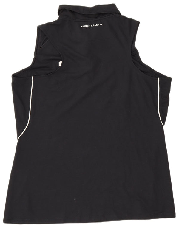 Under Armour Γυναικείο αμάνικο μπλουζάκι πόλο UK 18 XL Black Polyester Sports