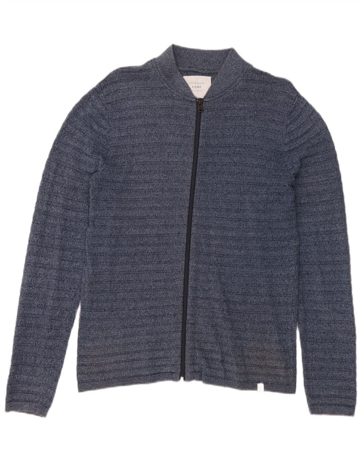 Jack & Jones Ανδρική ζακέτα πουλόβερ Small Navy Blue ριγέ