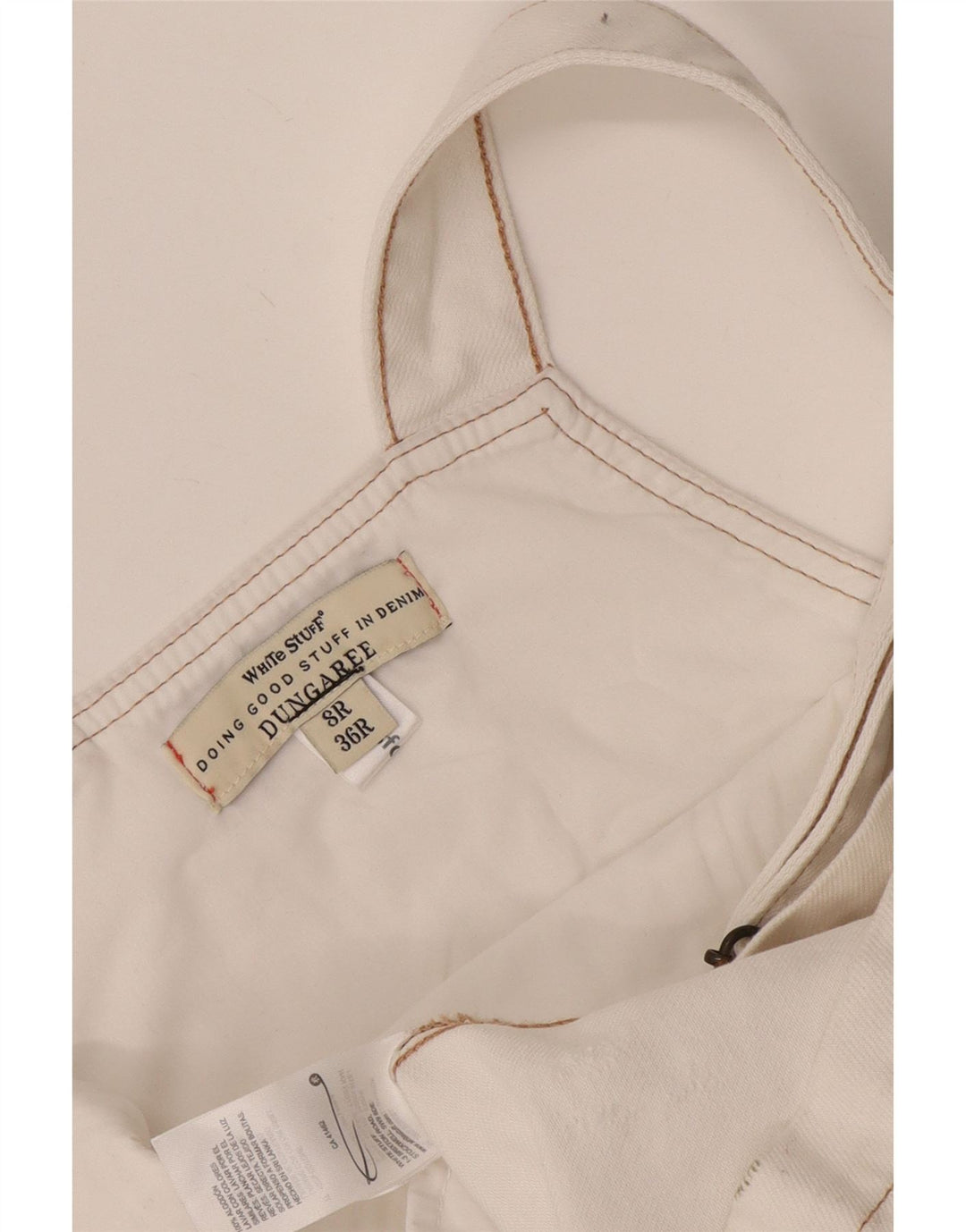 White Stuff Γυναικείο σορτς Dungarees UK 8 Small W30 Λευκό βαμβακερό
