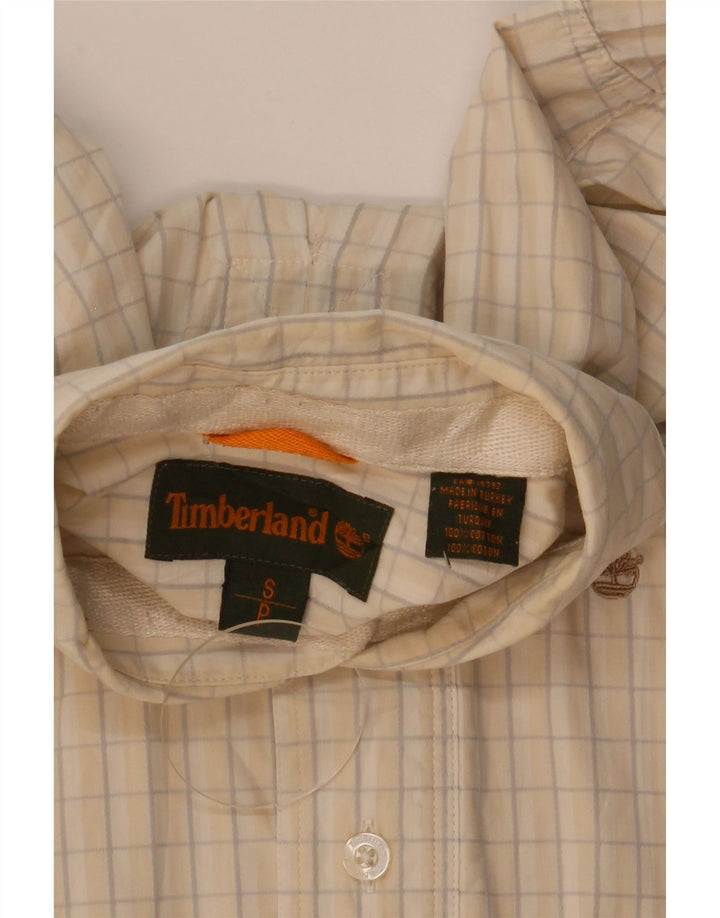 Ανδρικό πουκάμισο Timberland Μικρό μπεζ βαμβακερό