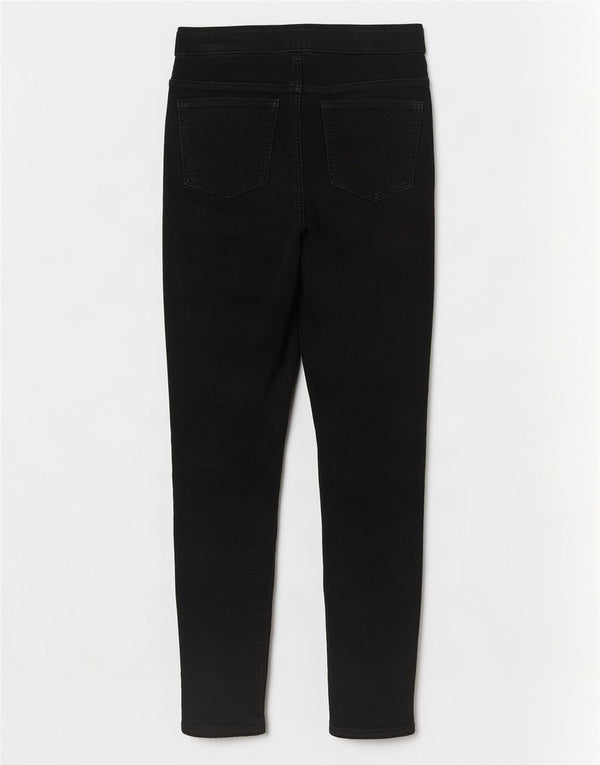 Marks & Spencer Γυναικεία Jegging Τζιν UK 12 Medium W30 L29 Μαύρο βαμβακερό