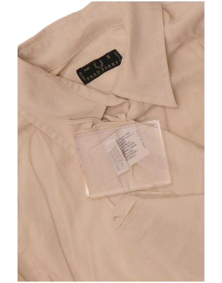 Fred Perry γυναικείο πουκάμισο UK 10 Small λευκό βαμβακερό