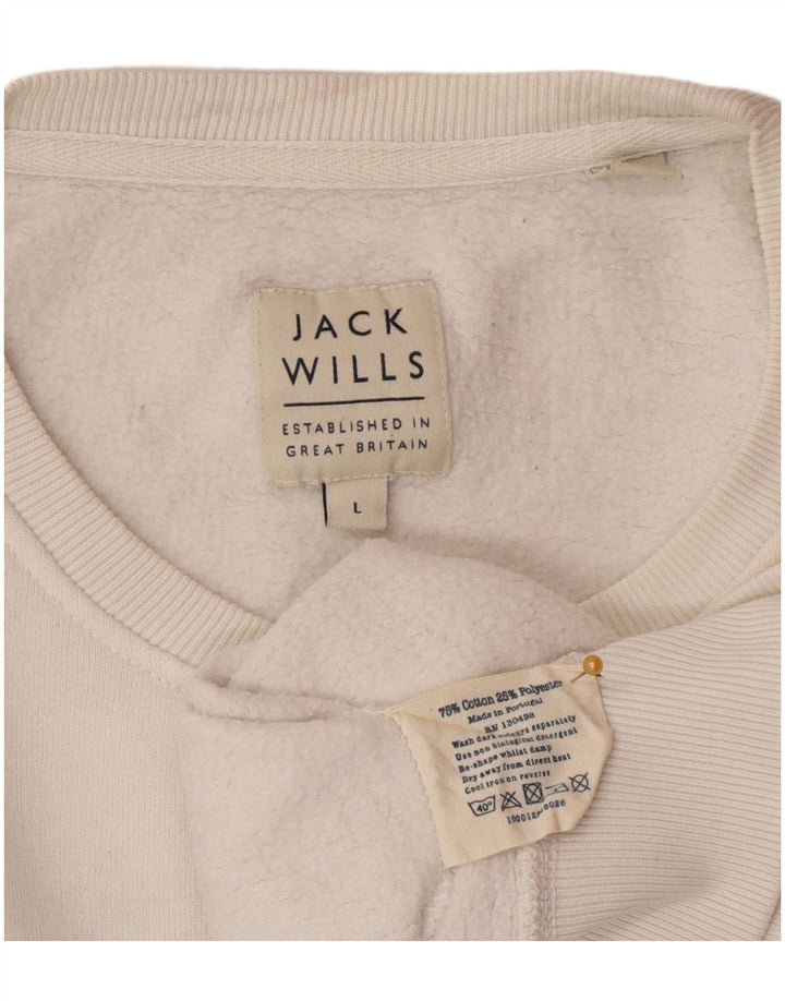 Ανδρικό φούτερ Jack Wills Jumper μεγάλο λευκό βαμβακερό