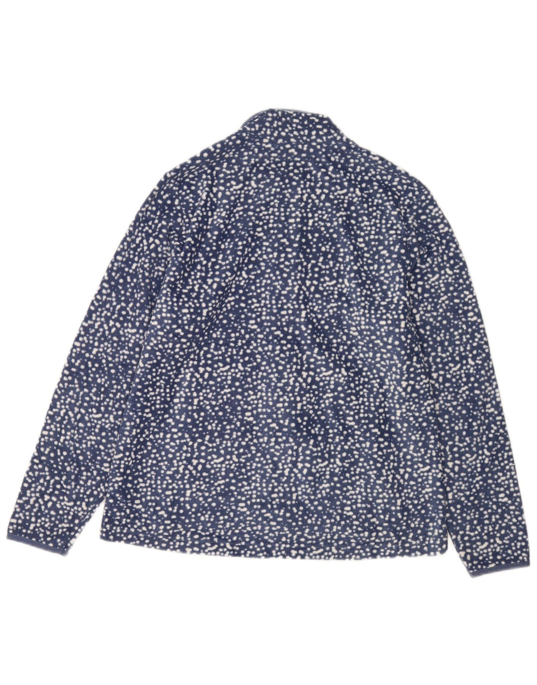 Marks & Spencer Γυναικείο Fleece Jacket UK 16 Large Navy Blue Spotted