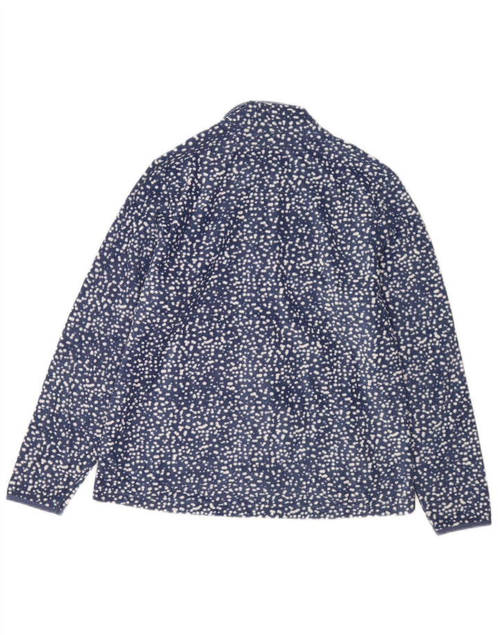 Marks & Spencer Γυναικείο Fleece Jacket UK 16 Large Navy Blue Spotted