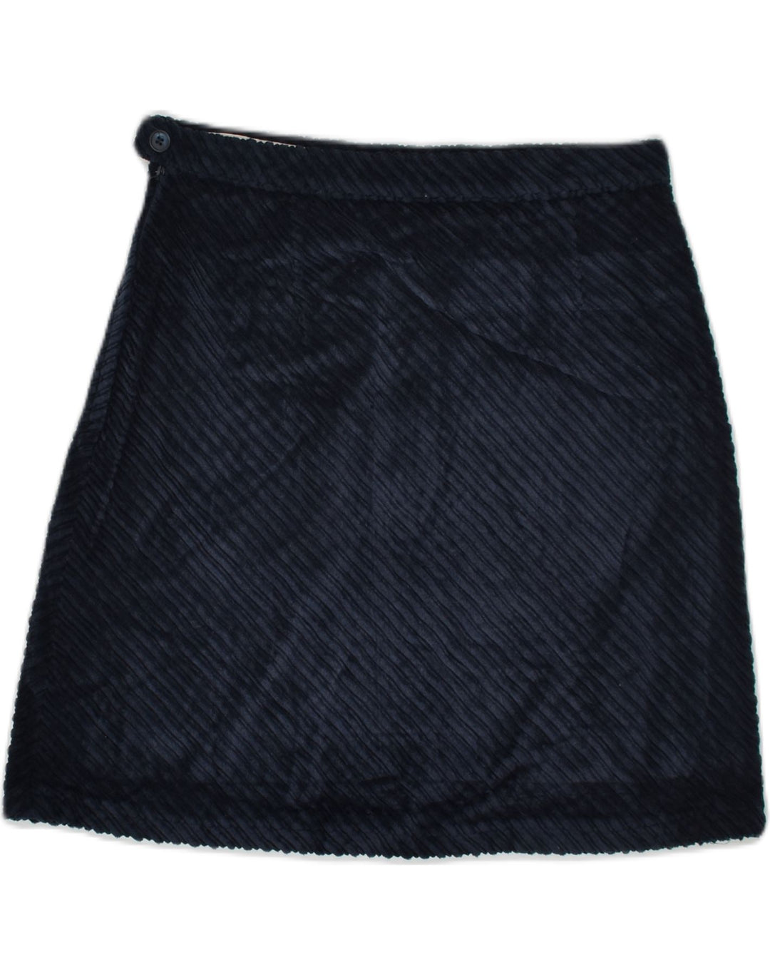 VINTAGE Womens Corduroy Skirt W28 Medium  Navy Blue Pinstripe Cotton | Vintage Vintage | Thrift | Second-Hand Vintage | Used Clothing | Messina Hembry 
