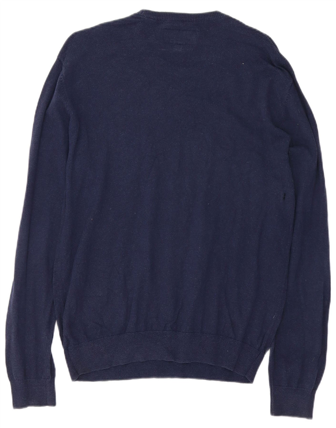 Jack Wills Ανδρικό πουλόβερ με λαιμόκοψη μεσαίου μπλε βαμβακερό