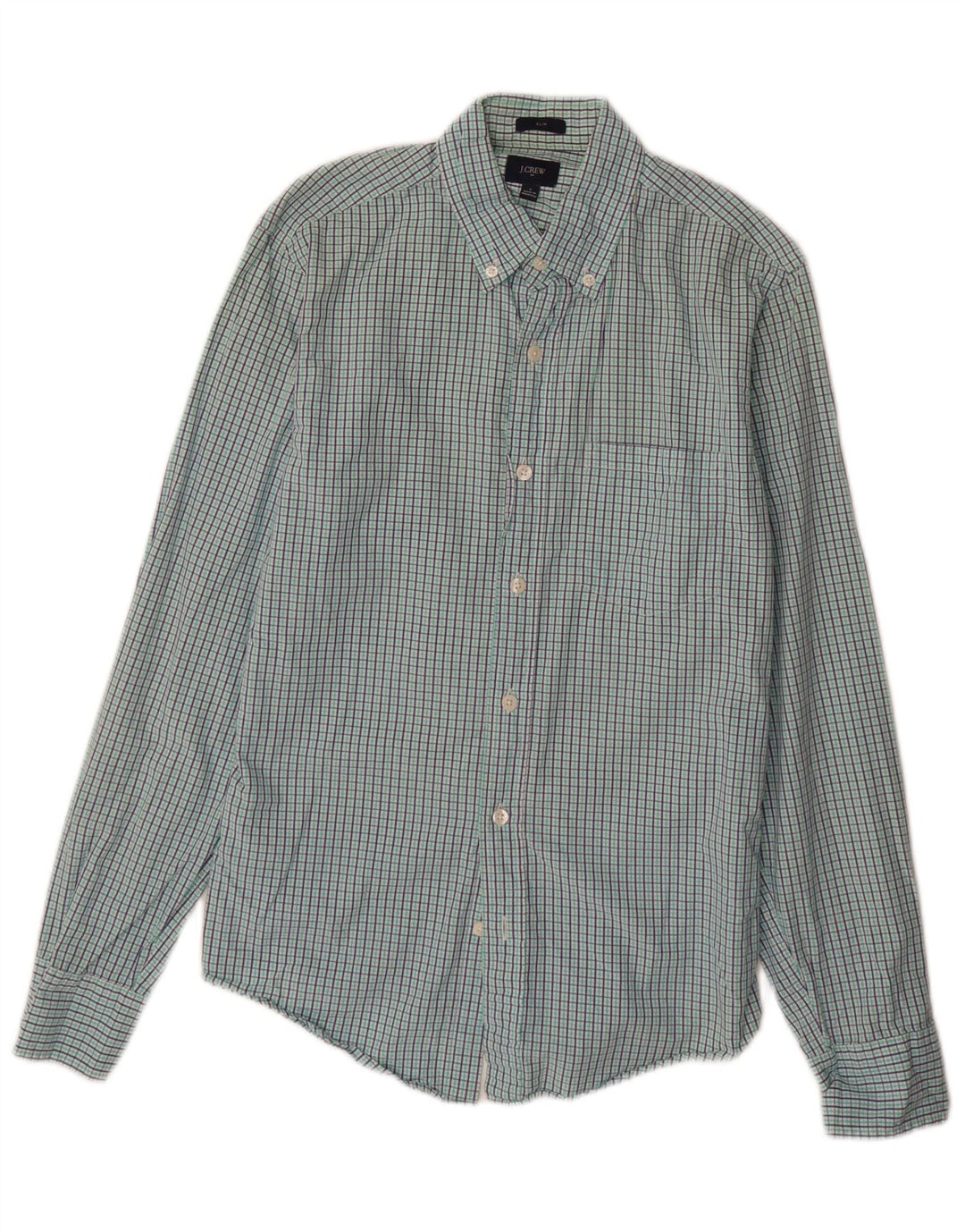 J. CREW Ανδρικό Slim πουκάμισο Small Green Check Cotton