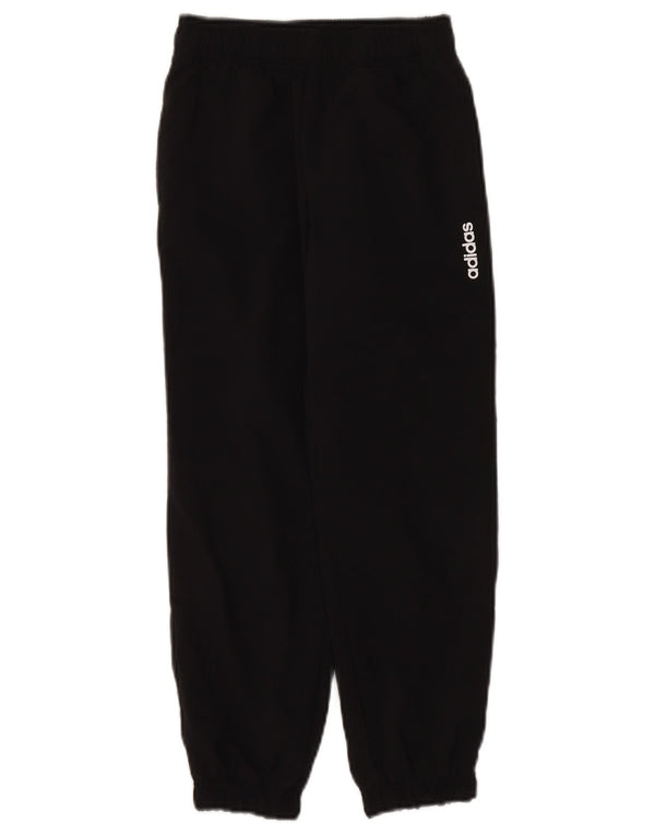 Adidas Boys Tracksuit Trousers Joggers 7-8 Years Black Polyester