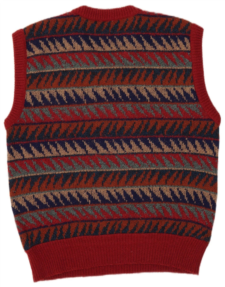 Vintage ανδρικό γιλέκο Tank Top Μεσαίο Πολύχρωμο Γεωμετρικό Μαλλί