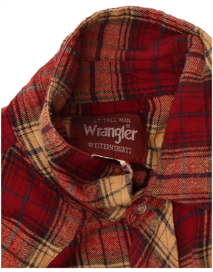Ανδρικό φανελένιο πουκάμισο Wrangler μεγάλο κόκκινο καρό