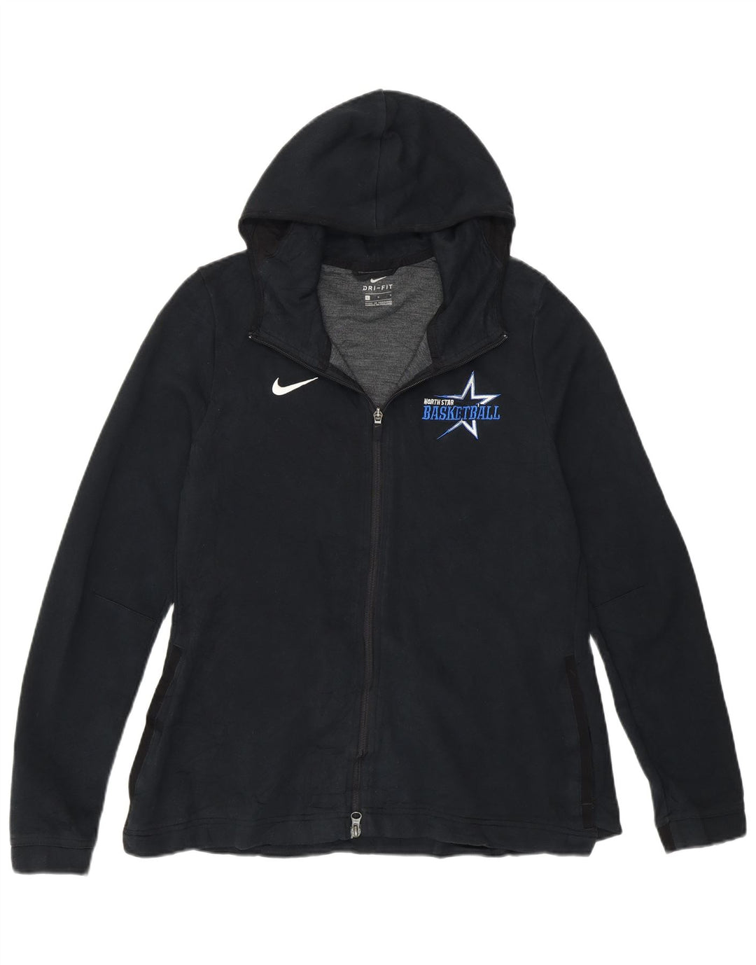 Γυναικείο πουλόβερ Nike με φερμουάρ UK 16, μαύρο πολυεστέρα