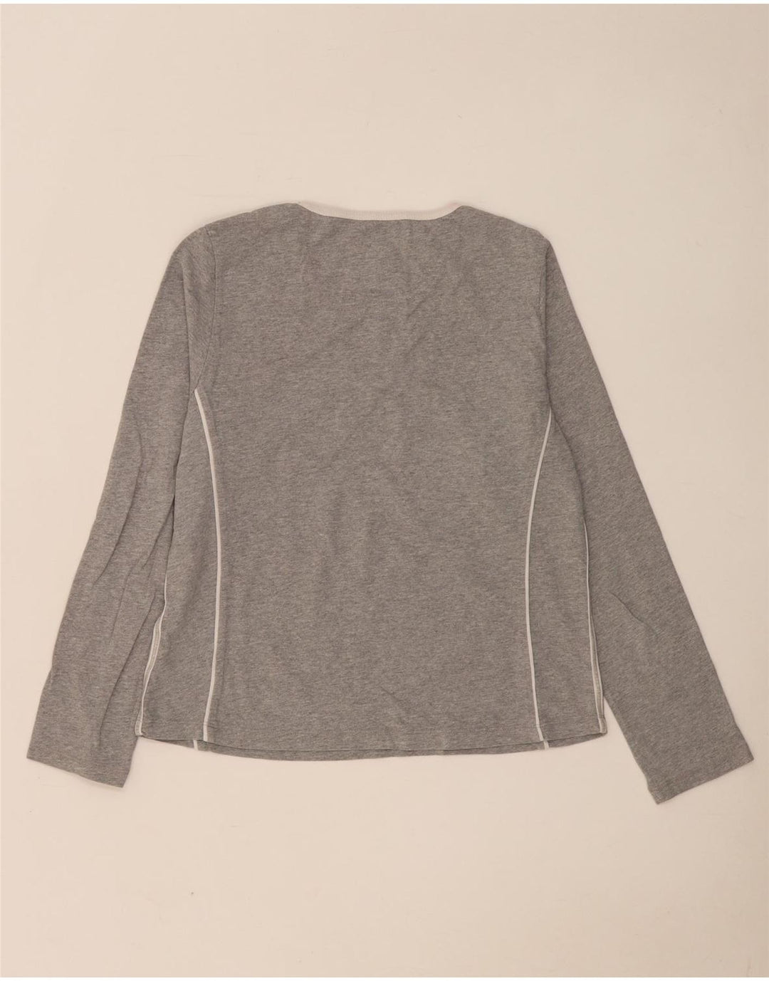 Champion Womens Heritage Classics Graphic Top μακριά μανίκια UK 14 Medium Grey