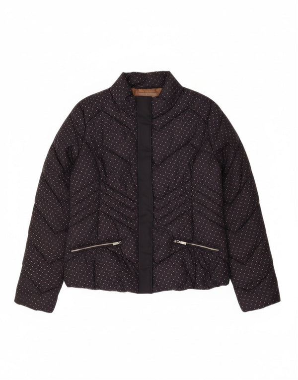 Diana Gallesi Γυναικείο μπουφάν UK 16 Large Navy Blue Spotted Polyamide