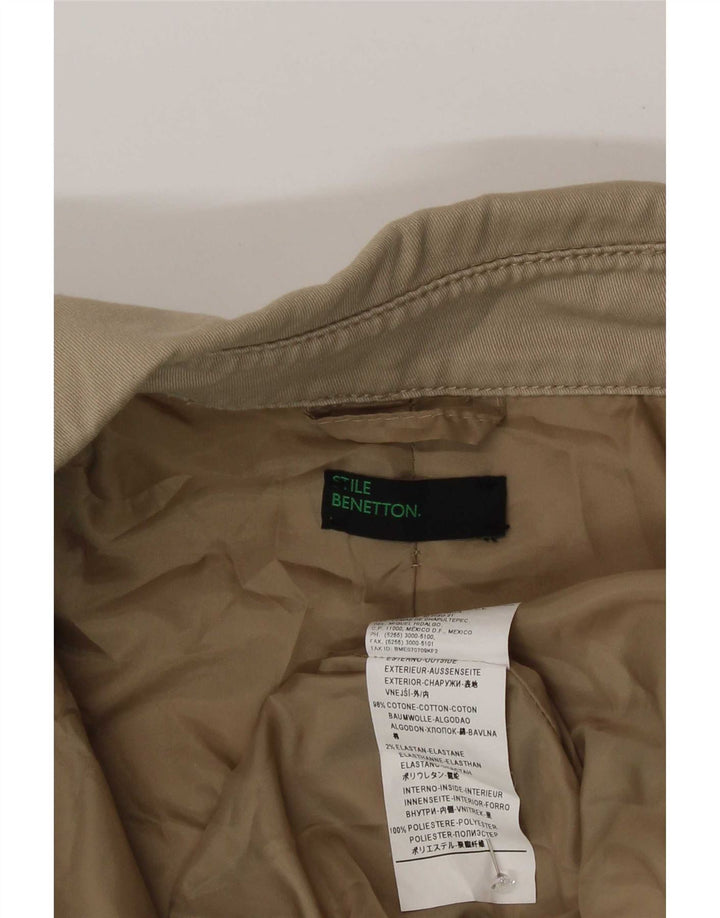 Benetton Γυναικείο μπουφάν Bomber IT 44 Medium Beige Colourblock Cotton