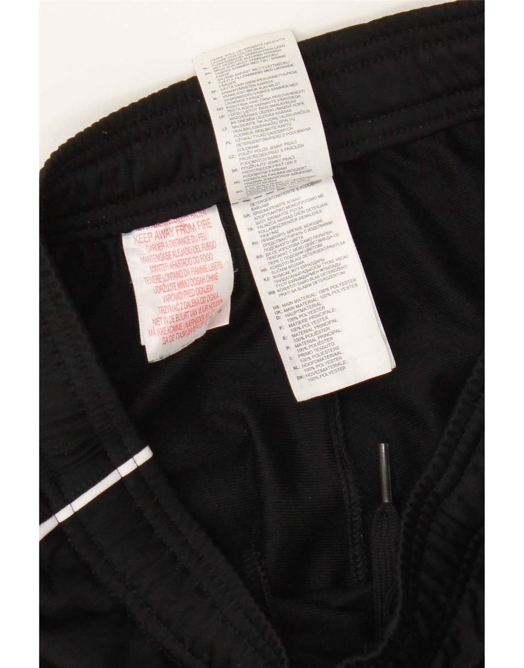 Adidas Boys Tracksuit Trousers Joggers 13-14 Years Black Polyester
