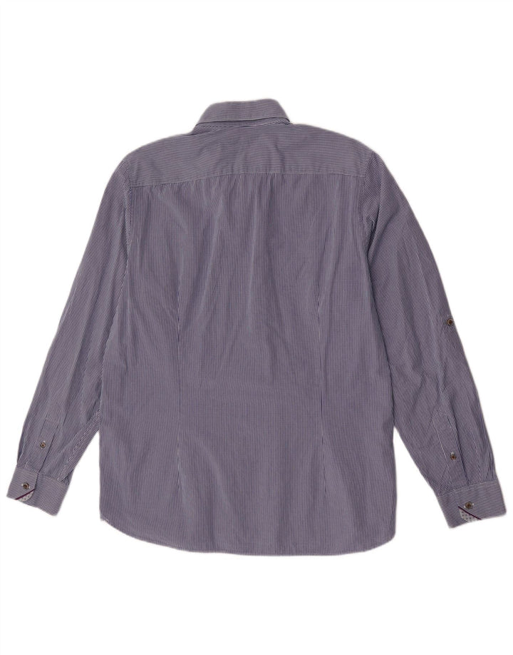 Ανδρικό πουκάμισο Ted Baker, νούμερο 5 XL, Navy Blue Gingham Cotton