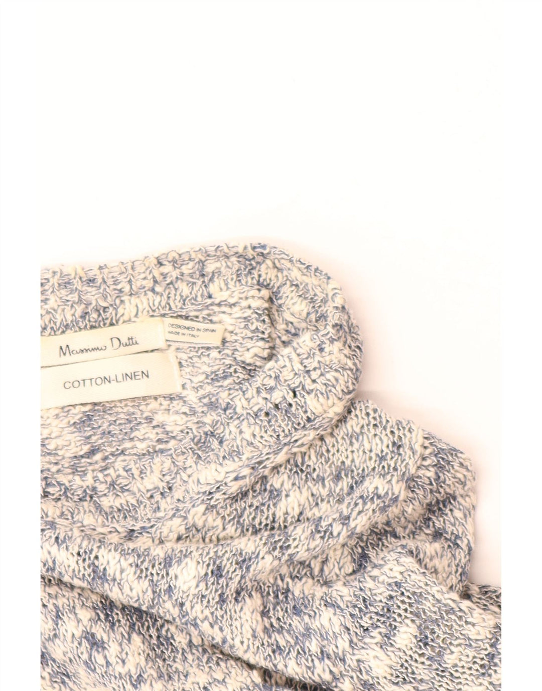 MASSIMO DUTTI Γυναικείο πουλόβερ ζακέτα UK 12 μεσαίου γκρι βαμβακερό