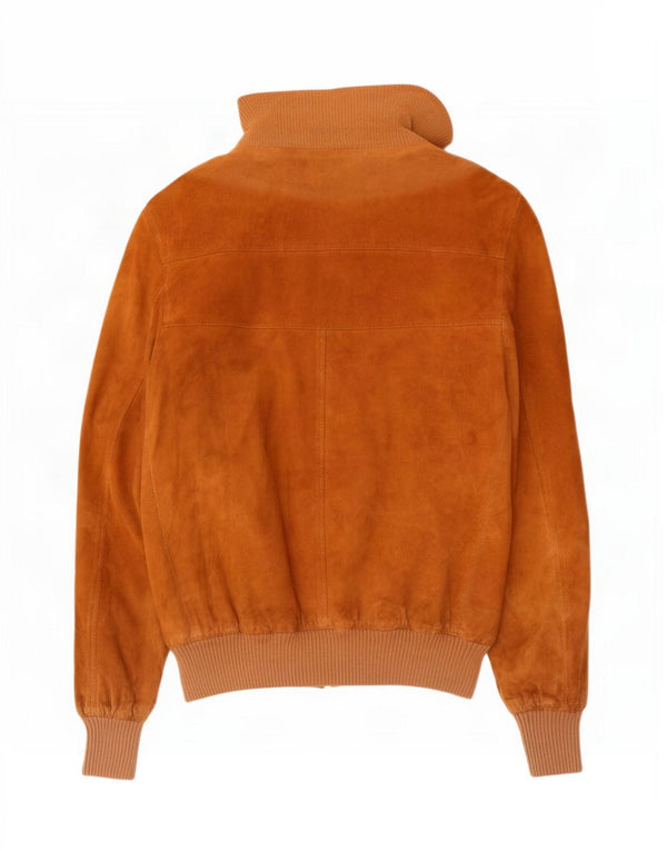 Vintage Ανδρικό Suede Bomber Jacket UK 36 Small Brown