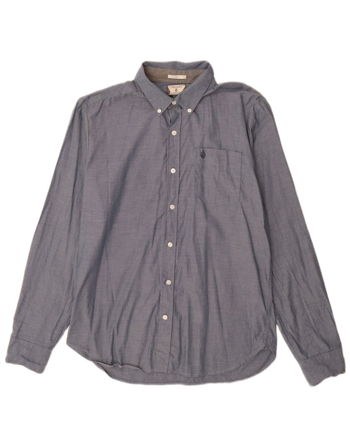 Ανδρικό πουκάμισο Volcom Classic Fit, μεσαίο μπλε βαμβακερό