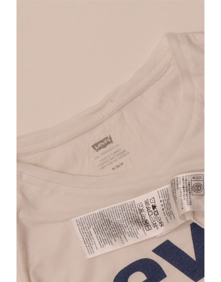 Ανδρικό γραφικό μπλουζάκι LEVI'S Τοπ μεσαίο λευκό βαμβακερό