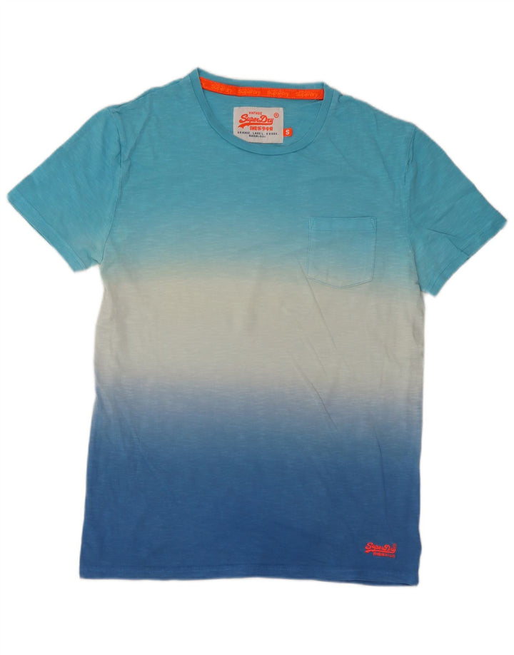 Superdry Ανδρικό T-Shirt Top Small Blue Tie Dye Cotton