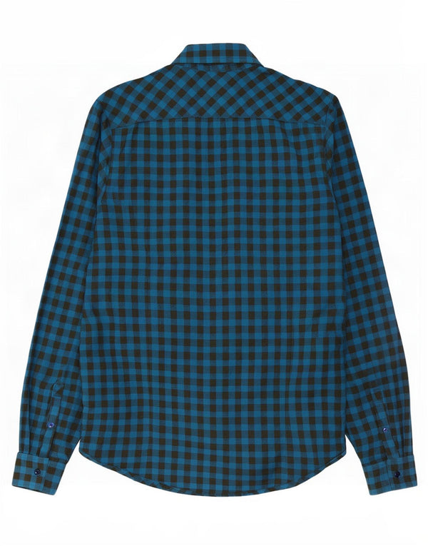 Ανδρικό Penguin Heritage Φανελένιο πουκάμισο Slim Fit Medium Blue Gingham Cotton