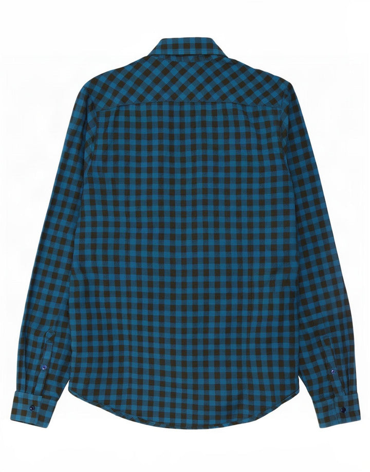 Ανδρικό Penguin Heritage Φανελένιο πουκάμισο Slim Fit Medium Blue Gingham Cotton