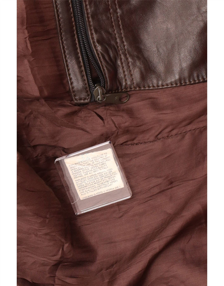 VINTAGE Ανδρικό Δερμάτινο Μπουφάν UK 38 Μεσαίο Καφέ