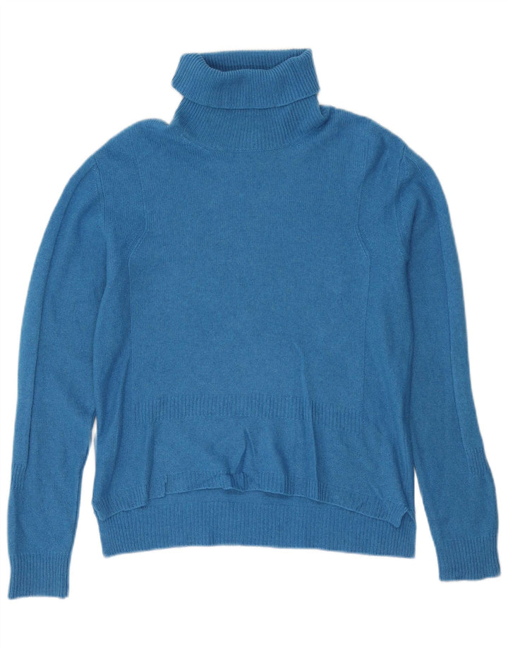 Max & Co. Γυναικείο πουλόβερ με ρολό λαιμόκοψη UK 12 Medium Blue Cashmere