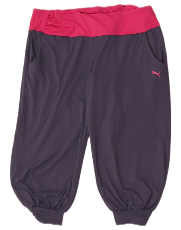 Puma Γυναικείο Αθλητικό Σορτς Βερμούδων UK 14 Large Grey Colourblock Sports