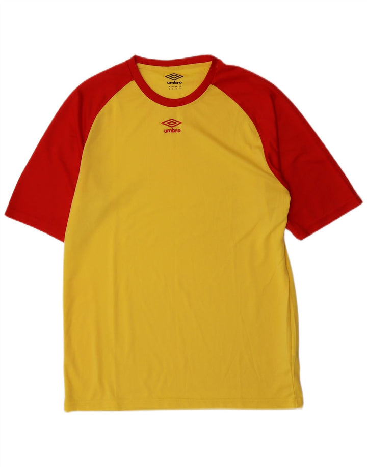 Ανδρικό T-Shirt Umbro Top XL Yellow Colourblock Πολυεστέρας
