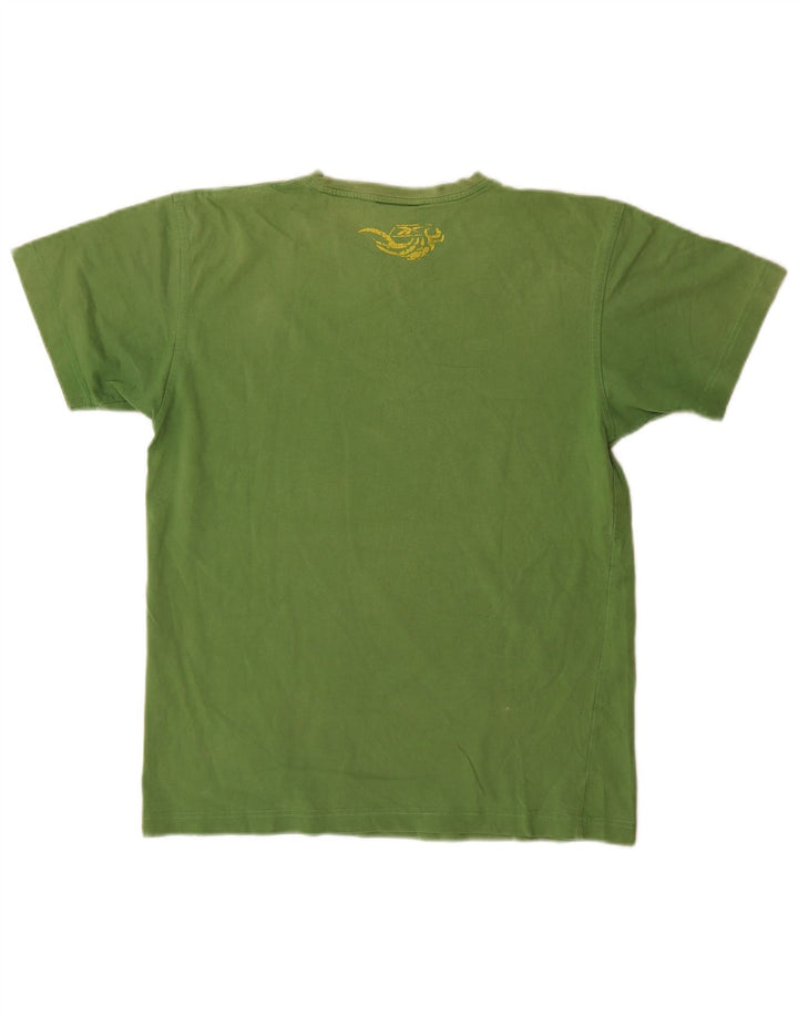 Ανδρικό γραφικό T-Shirt Reebok Top Μικρό πράσινο βαμβακερό