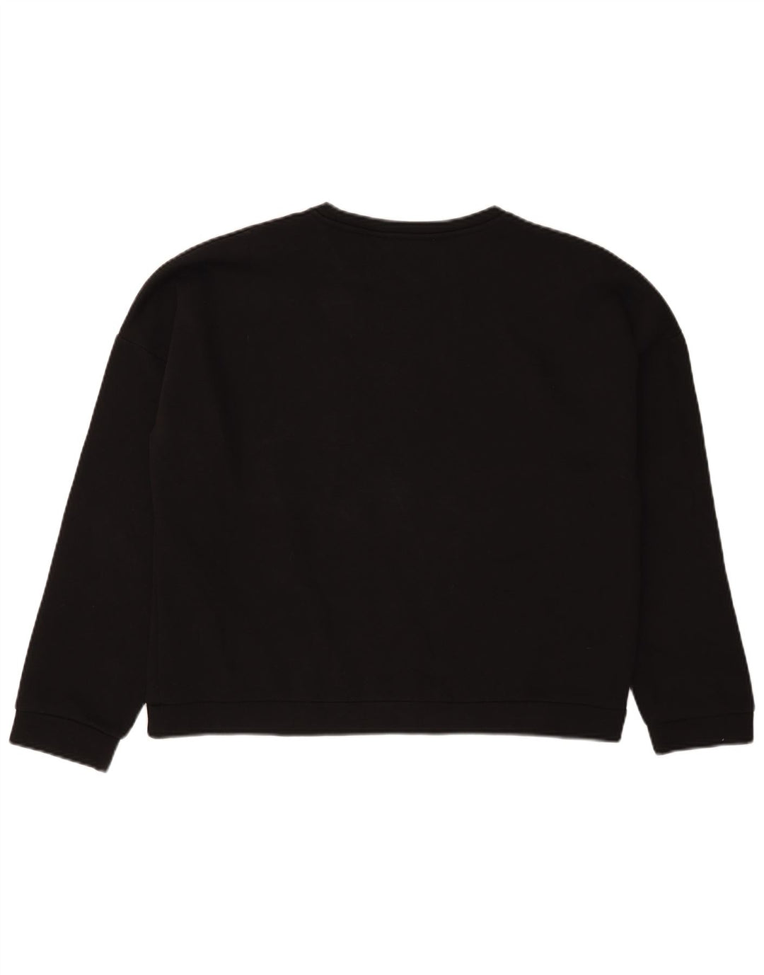 Guess Γυναικεία υπερμεγέθη Crop γραφική φούτερ Jumper UK 14 Large Black